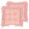 Millie ruffle seat pad pair in pink image 1