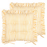 Millie ruffle seat pad pair in yellow image 1