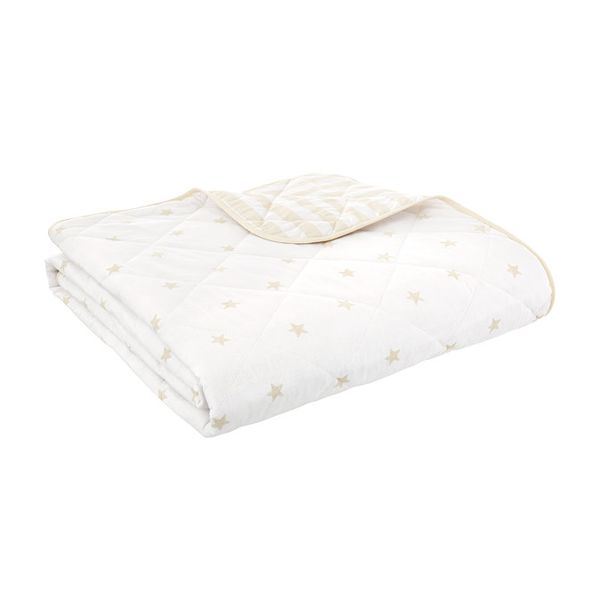 Mini Stars and Stripes Bedspread Natural Shape