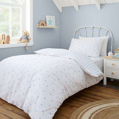 Mini Stars and Stripes Blue Duvet