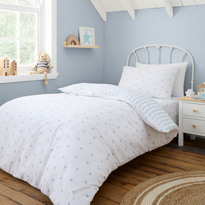 Mini Stars and Stripes Blue Duvet