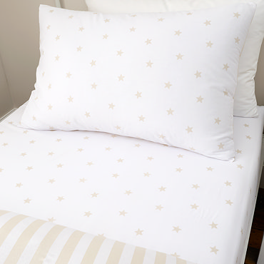 Stars and Stripes Fitted Sheet Natural