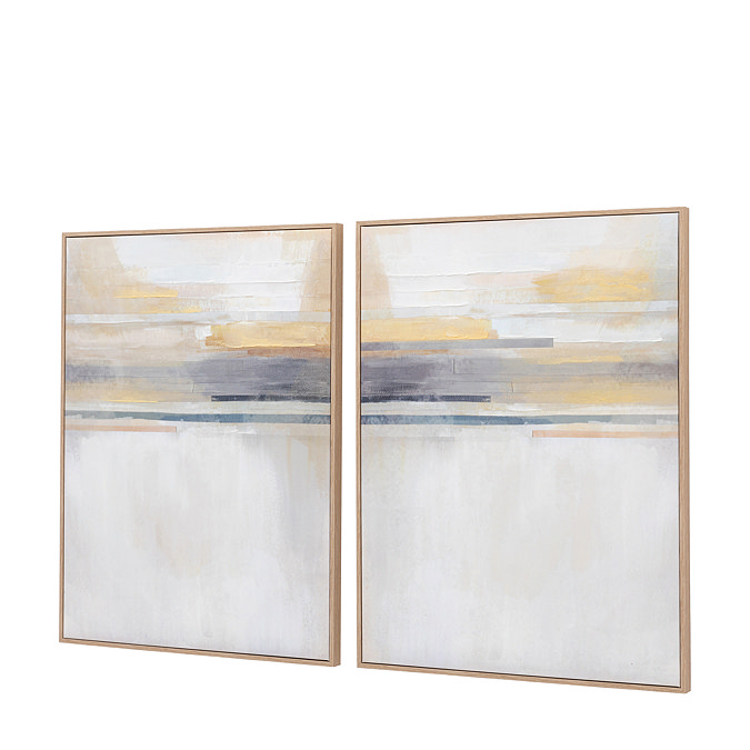 Modern sunset framed canvas