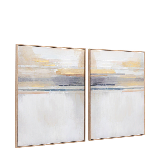Modern sunset framed canvas