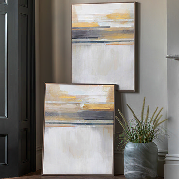 Modern sunset framed canvas