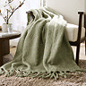 Mohair Cosy Soft Throw - Green main image