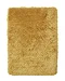 image cut out on white background of yellow shaggy rug