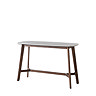 cut out image of marble console table with dark wood legs