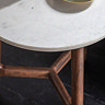 close up image on marble top of side table