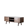 cut out image of tv unit in dark wood