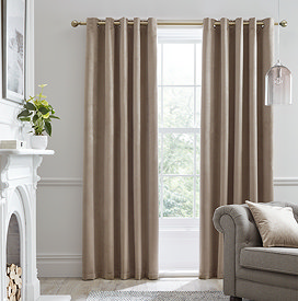 Montrose curtains in linen on wall in linen on wall image 1