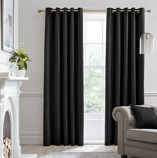 Montrose Curtains in black on wall image 1