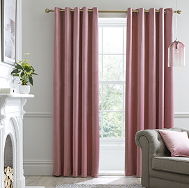Montrose Curtain in blush on wall image 1