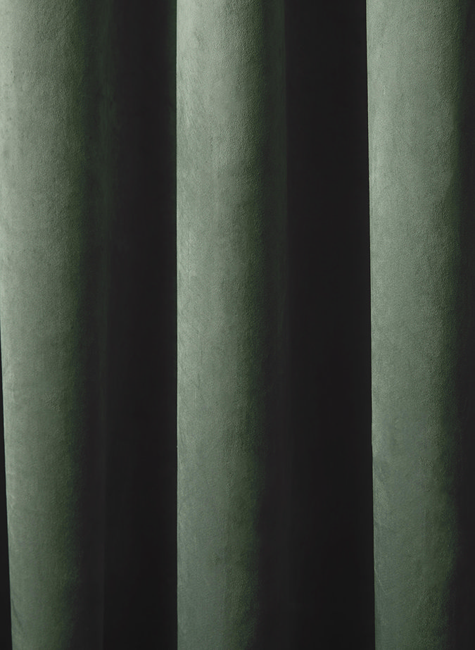 Montrose Curtains in bottle green on wall image 2