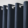 Montrose Curtains in navy on wall image 3