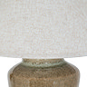 Mottura Table Lamp in green with edged linen shade