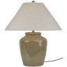 Mottura Table Lamp in green with edged linen shade