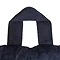 Velvet Cuddle Chair cushion in navy handle close up image 3