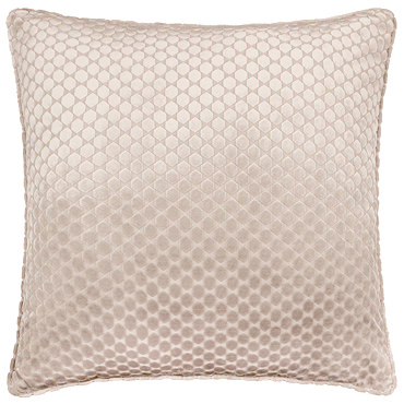 Neptune Feather Cushion in Champagne side on image