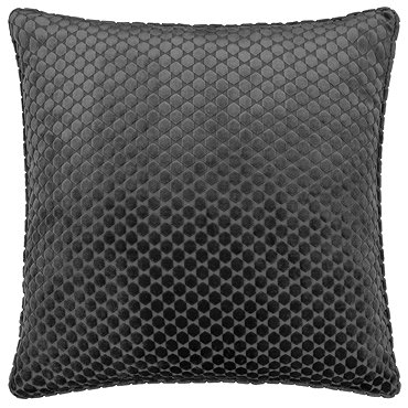 Neptune Feather Cushion in Charcoal side on image