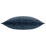 Neptune Feather Cushion in Navy side on image