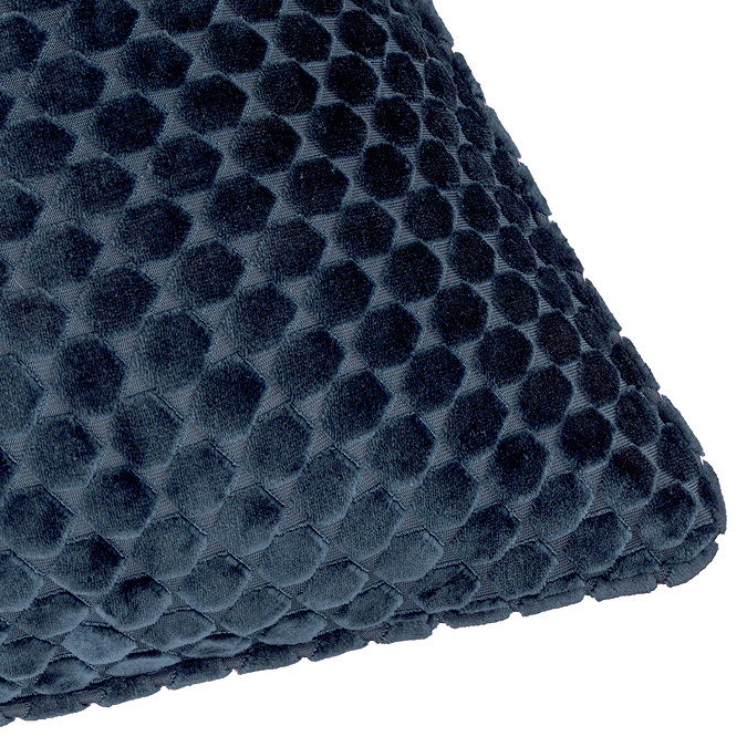 Neptune Feather Cushion in Navy close up image