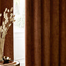 Neptune Eyelet Curtains in Copper over a window close up image