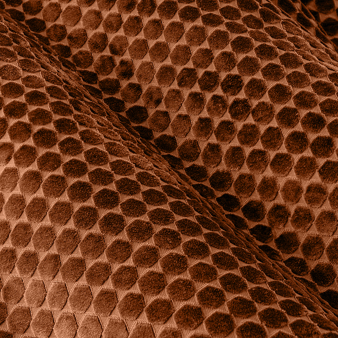 Neptune Eyelet Curtains in Copper close up texture image