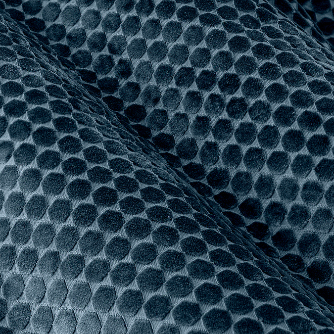 Neptune Eyelet Curtains in Navy close up texture image