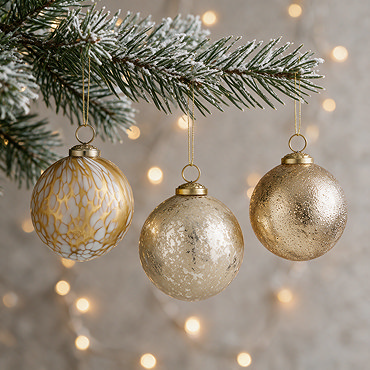 Niamh set of  6 Glass baubles