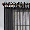 Nimbus Tie Top Sheer Curtain Panel over a window close up image