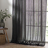 Nimbus Tie Top Sheer Curtain Panel over a window close up image