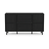 back facing image of black sideboard with black legs
