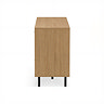 side on cut out image of oak sideboard with black legs