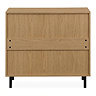 cut out back facing three drawer chest