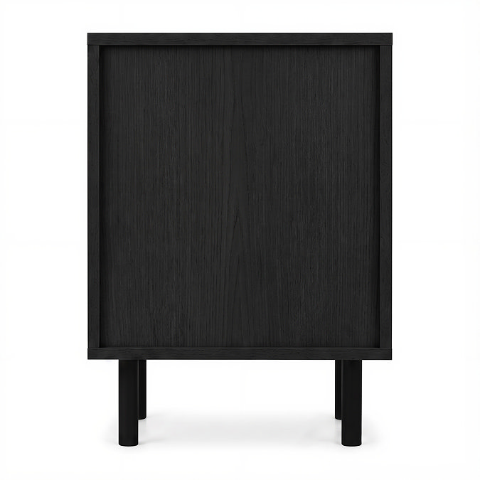 cut out image of back of black bedside table