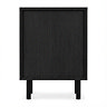 cut out image of back of black bedside table