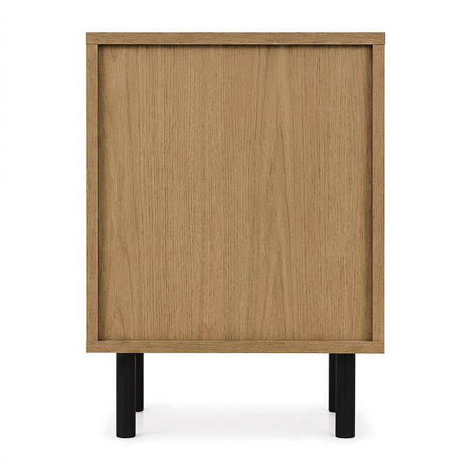 back facing cut out image of bedside table with black legs