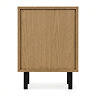 back facing cut out image of bedside table with black legs