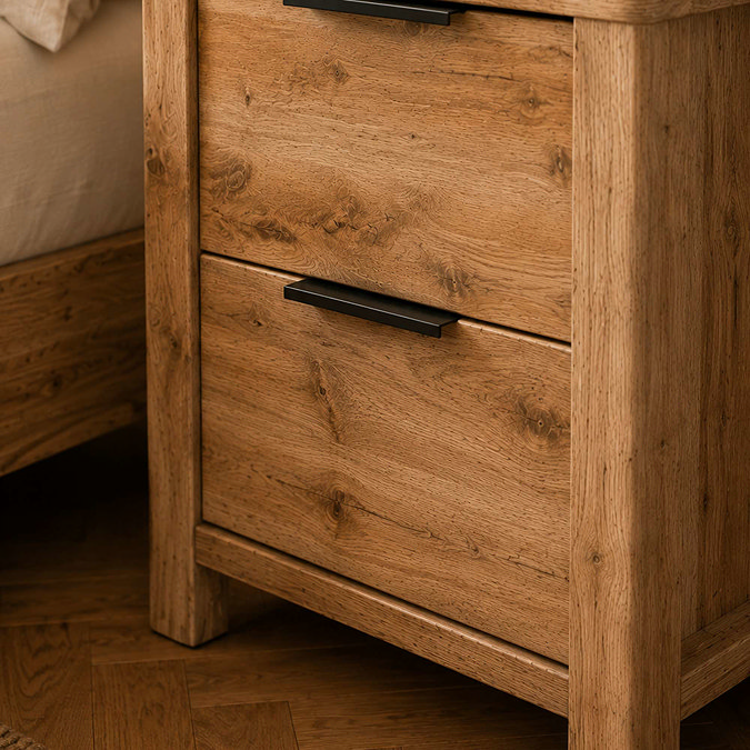 Oakham 2 drawer bedside table