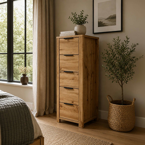 Oakham 5 drawer tall dresser