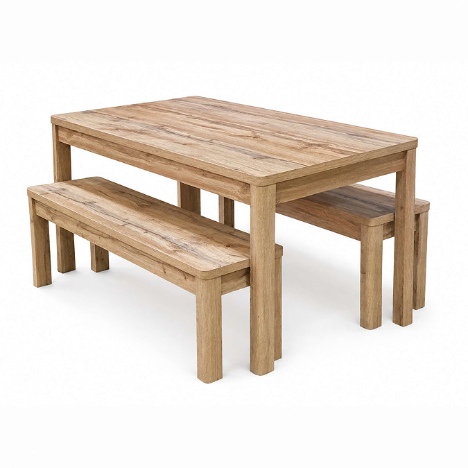 Oakham dining table and bench set
