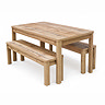 Oakham dining table and bench set