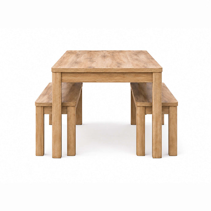 Oakham dining table and bench set