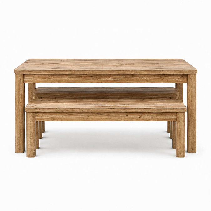 Oakham dining table and bench set