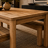 Oakham dining table and bench set