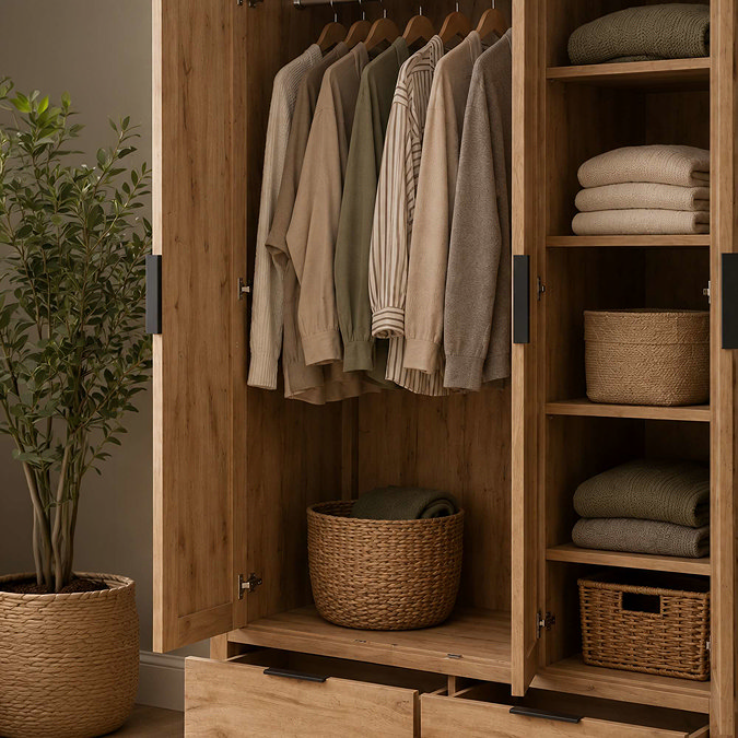 Oakham Triple Wardrobe Oak