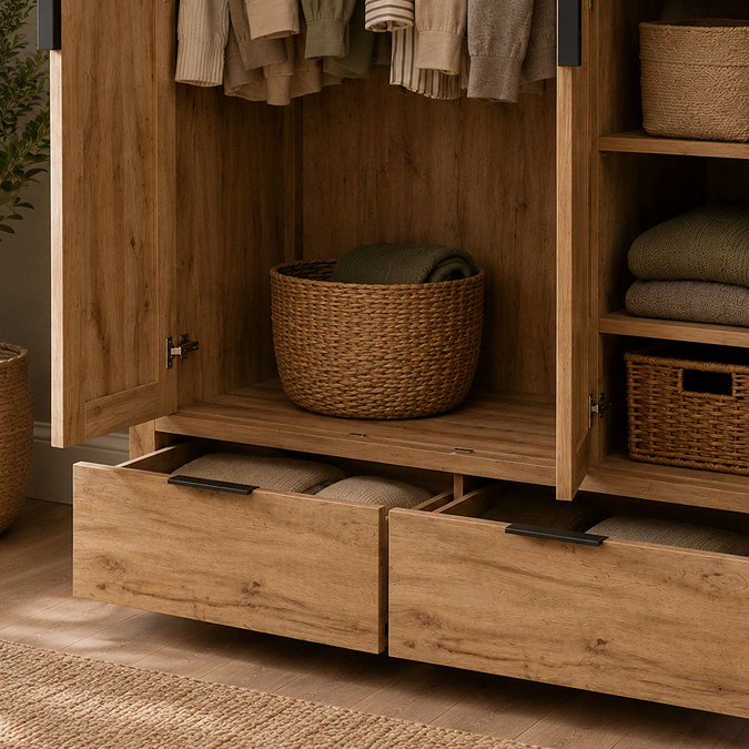 Oakham Triple Wardrobe Oak