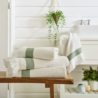 oakwood ridge sage green towel image