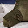 Velvet Cuddle chair cushion in olive image 1